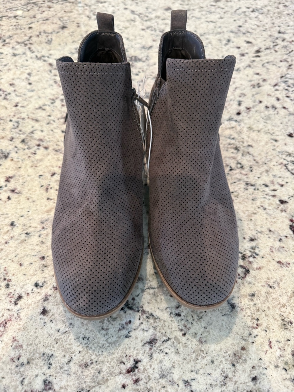 Universal Thread Perforated Suede Ankle Boots